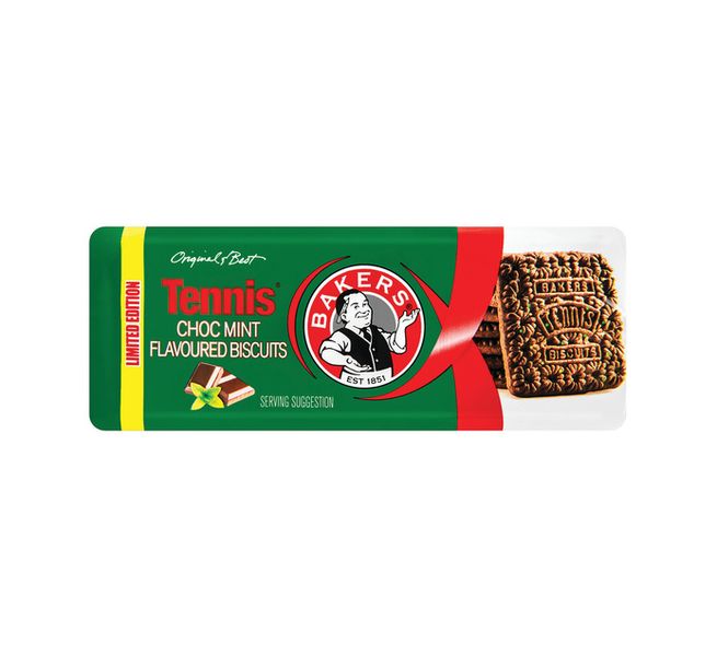 Bakers Tennis Biscuits Choc Mint 200g - Pack of 12