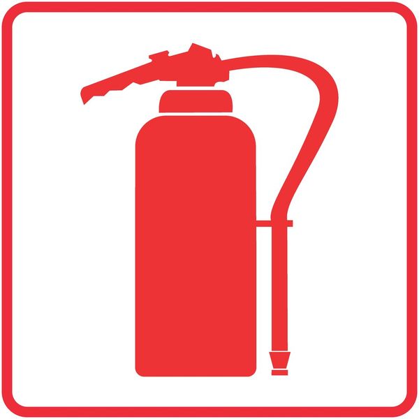 Fire Extinguisher Safety Sign - Photoluminescent - 19cm x 19cm
