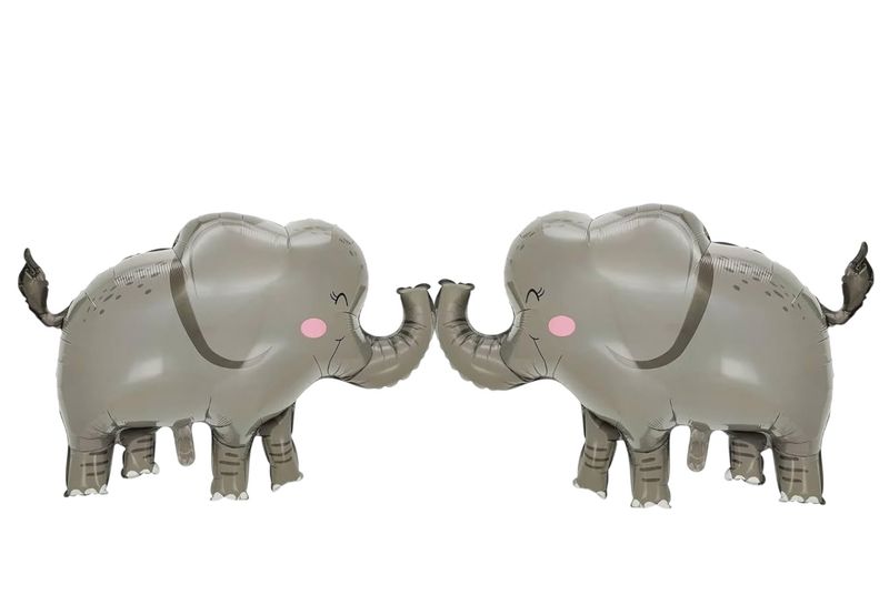 Trunk-tastic Balloons - 2 Pack of 3D Elephant Foil Balloons