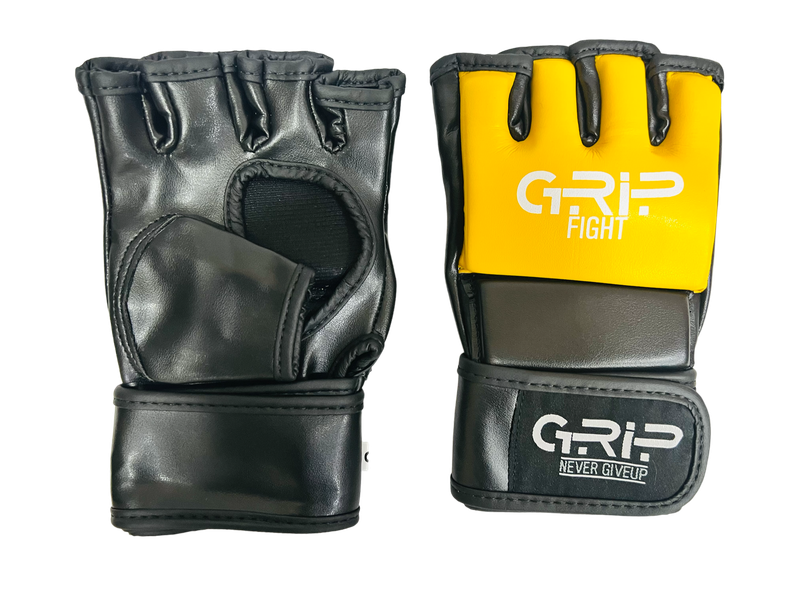 Grip MMA Grappling Training Gloves - Yellow