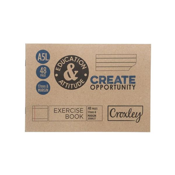 Croxley Soft Cover Exercise Book A5L 48 Pg 17mm Ruled x 12