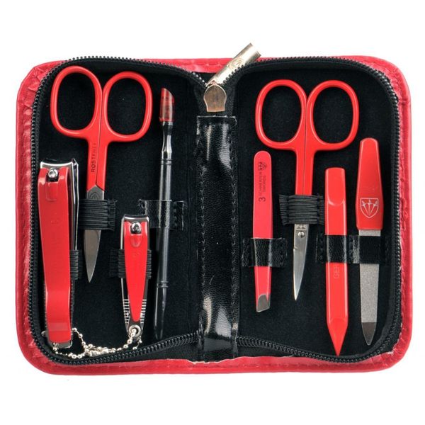 Kellermann Manicure Set: 8x Red Nail Tools in Red Case BL 9204MC RED