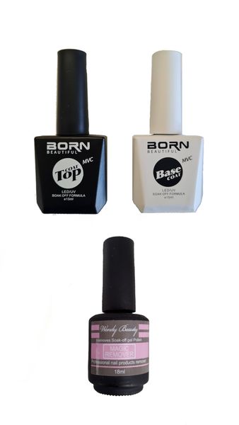 Gel Nail Base Coat and Top Coat with Magic Remover