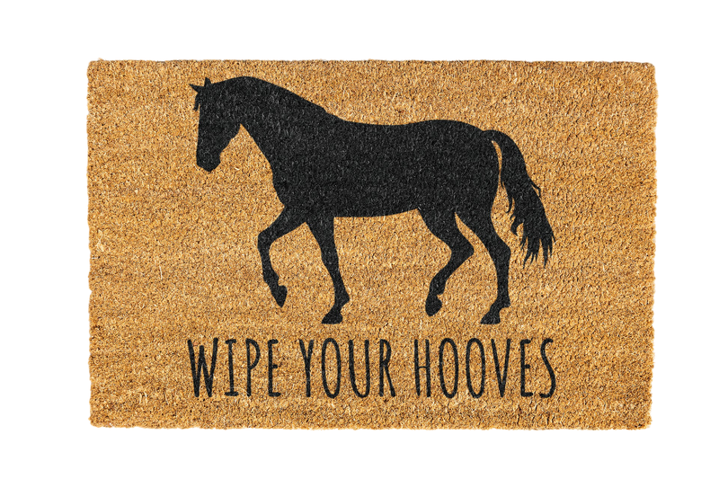 Wipe Your Hooves Coir Doormat Design 700 x 400mm