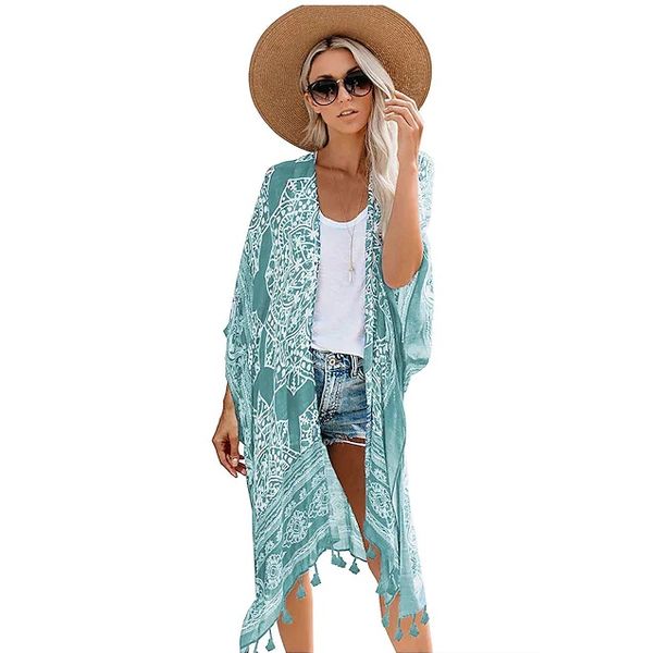 Bohemian Mandala Print Kimono