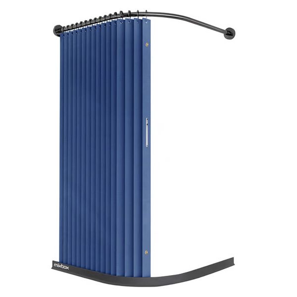Mix Box Magnetic Shower Curtain Kit with Rod,Hook,Water Stopper,180cmx200cm