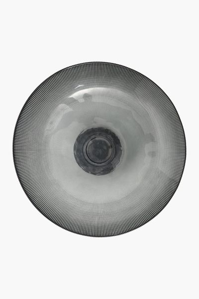 Fluted Glass Serving Bowl, 35cm