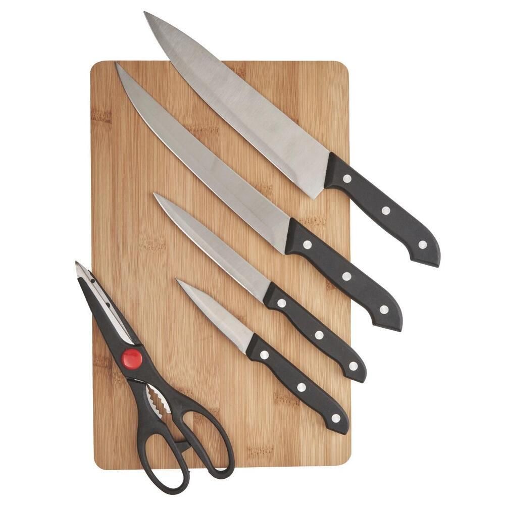 6 Piece Kitchen Knife & Chopping Board Set Buy Online in South Africa