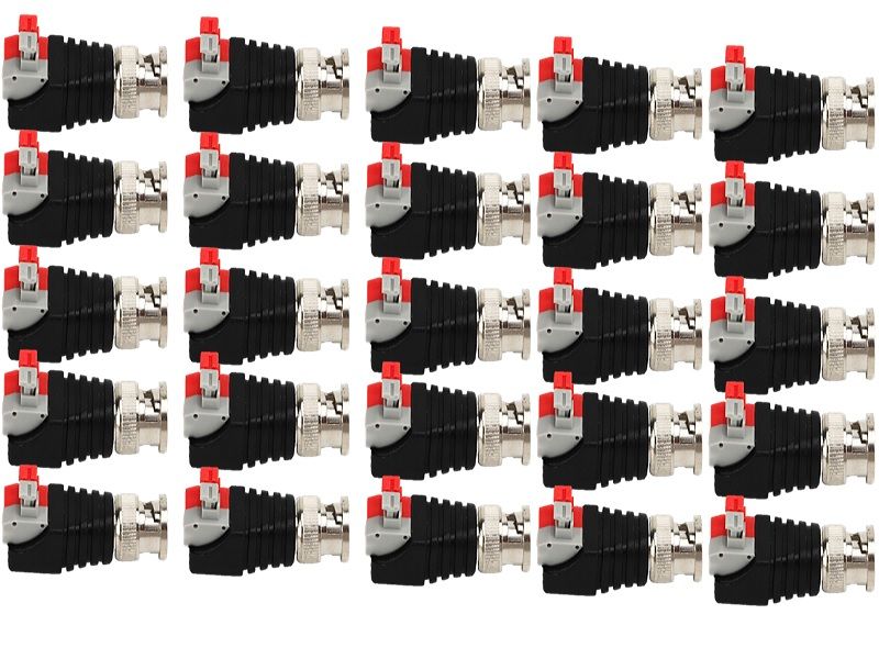 BNC Male Connector with Easy-Connect Button (Pack of 50)