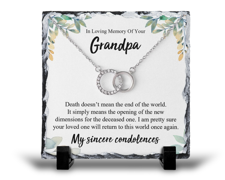In Loving Memory Of Your Grandpa Sympathy Memorial Grief Gift Rock Slate