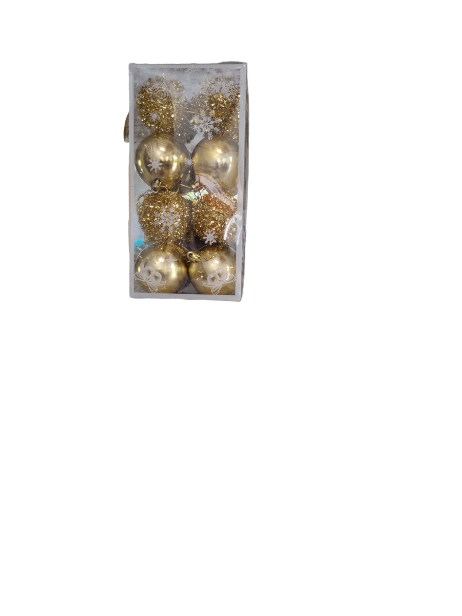 1 Pack 16 Gold Christmas tree Baubles