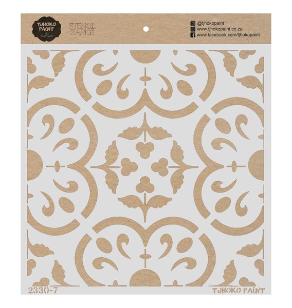 Tjhoko Paint Stencil - 30x30cm - Italian Tile 07