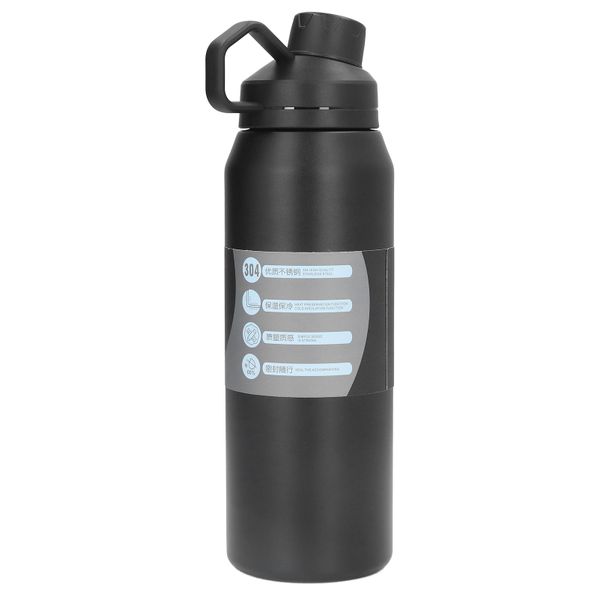 1000ml Metal Water Bottle 304 Stainless Steel Thermal Insulation Orange