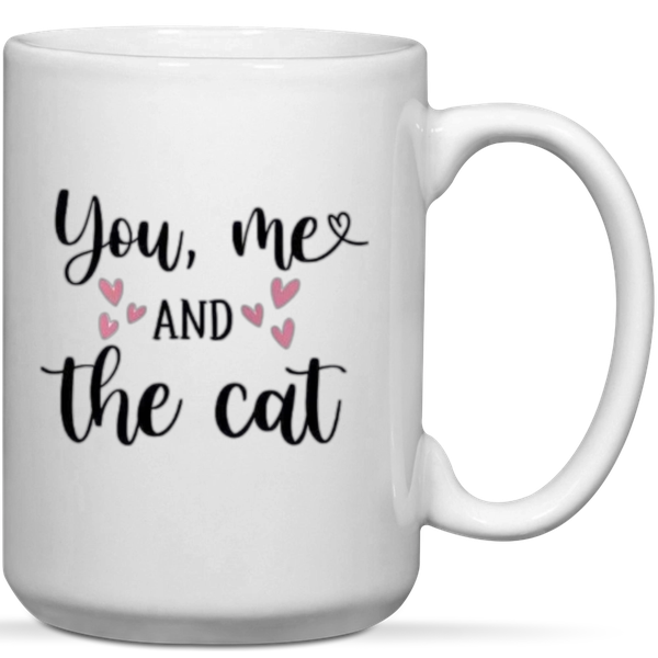 You Me &amp; The Cat Anniversary Valentine Gift Mug