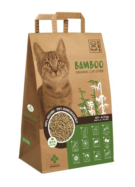 M-Pets Biodegrable Bamboo Cat Litter - 10L