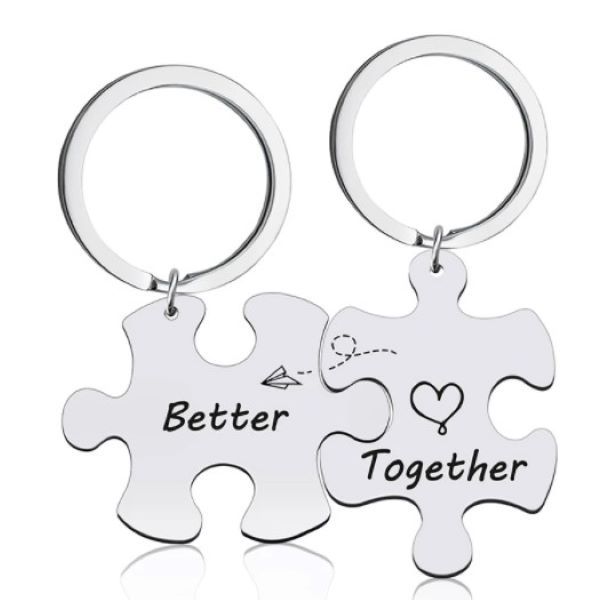 Better Together Puzzle Key Rings/ Key Chains Lovers/Best Friend