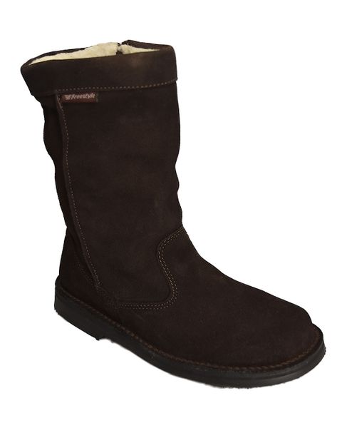 SKA 100% Wool-lined Handmade Premium Suede Polar Surf Boots- Chocolate