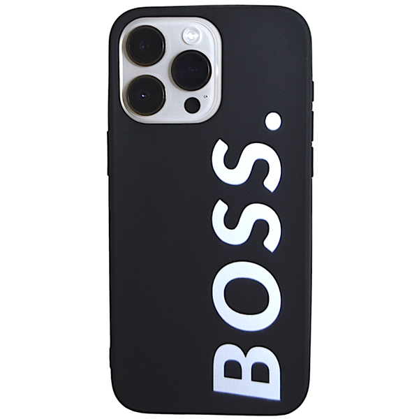 Solid Black - Phone Case with Boss - Iphone 15 Pro Max