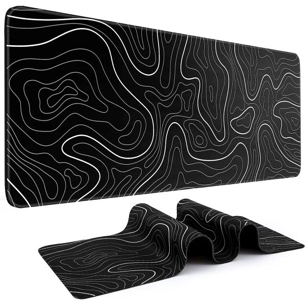 1Pcs Gaming Mouse Pad Large Keyboard Pad Topographic Mouse Pad