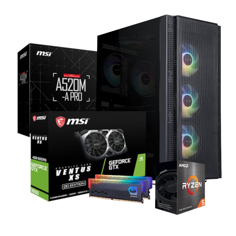 pcbuilder amd ryzen 5 5500 scout windows 11 gaming pc