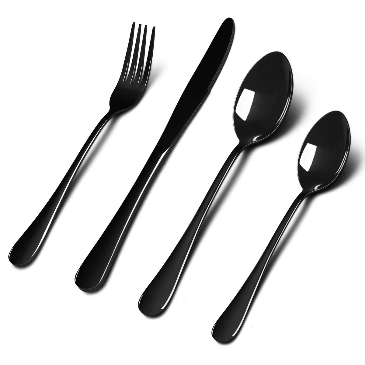 Cutlery Set 24 Piece Black Teardrop | Shop Today. Get it Tomorrow ...