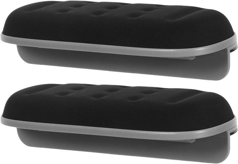 Slow Rebound Universal Elbow Rest Pad for Desk, 1 Pair Black Office Desk