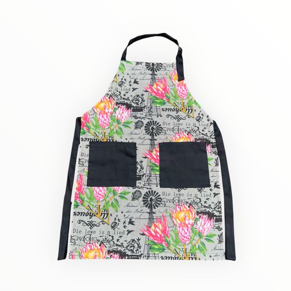 Dubis Floral Polyester Full Size chef Apron with Adjustable Neck Strap