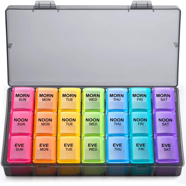 FI- Weekly Pill Organizer 3 Times A Day