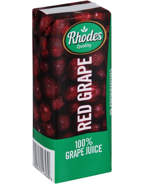 Rhodes 100% Fruit Juice Red Grape 24 x 200 ML