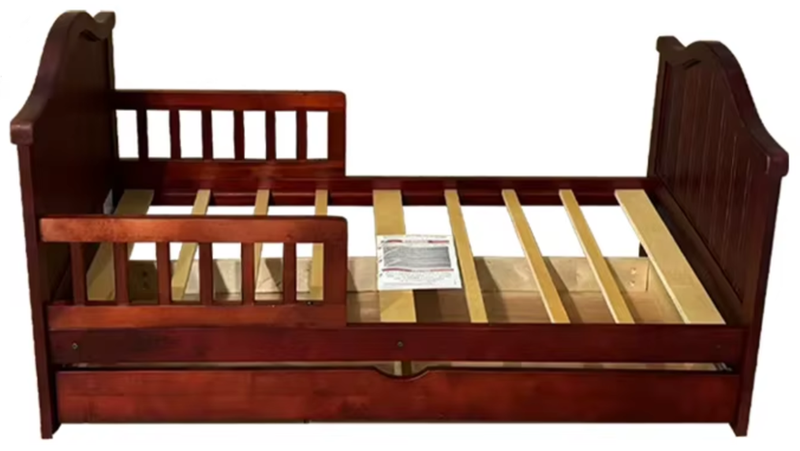 Modern Children's Floor Toddler Bed, Frame Bed, Solid Wood Children's Bed