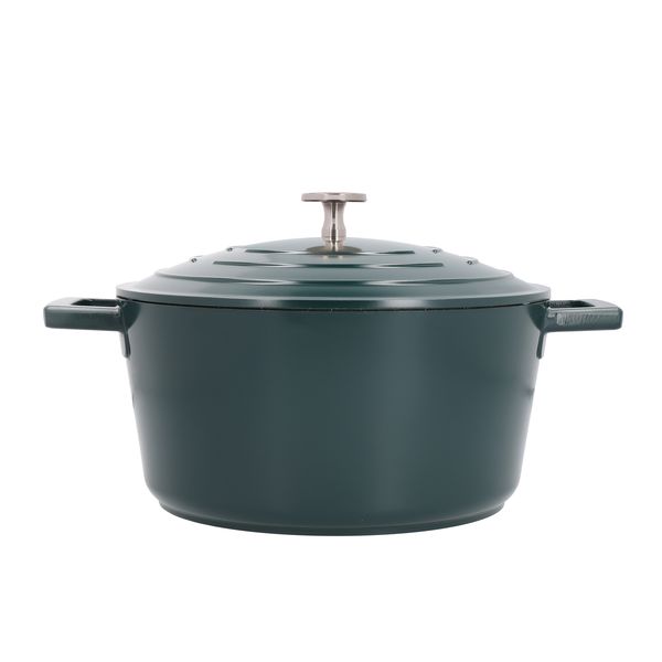 Masterclass Cast Aluminum Round Casserole Dish, Hunters Green