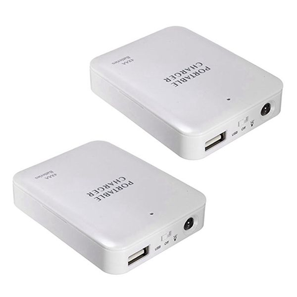 Tragbare Usb Power Bank Ladegeraet 4X Aa Weiss