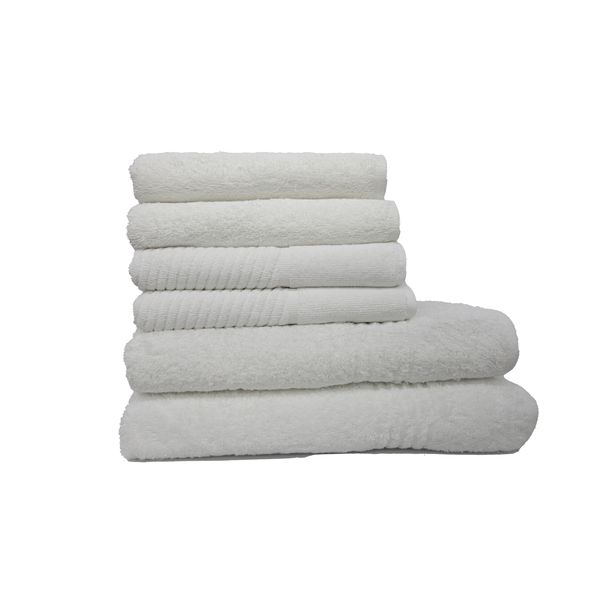 SR Luxury - Sterling Silver - 6 Set Bath Sheet Combo with 660GSM Bath Mat