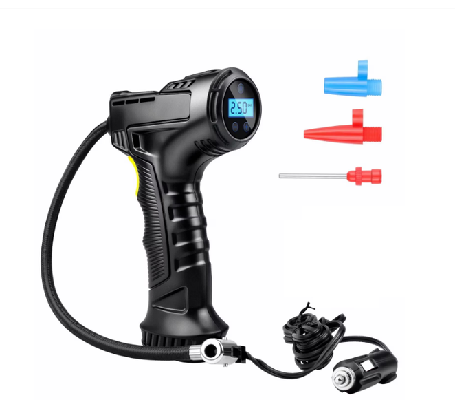 Electric Vehicle Air Pump, 150 PSI Compressor, Digital LCD Display
