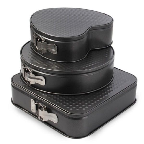 3 Piece - Springform Cake Baking Mold - Round Heart Square Shape