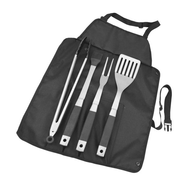 Alva 5Pc BBQ / Braai Roll-Up Tool Set