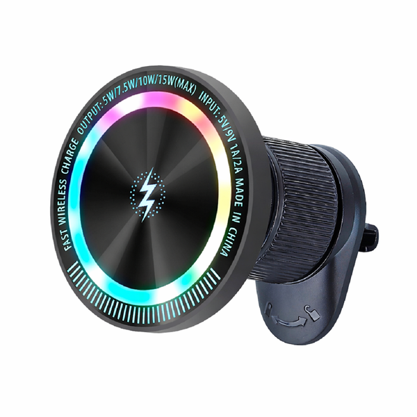 15W Magnetic Car Charger Wireless Fast Charging Phone Holder for Dashboard