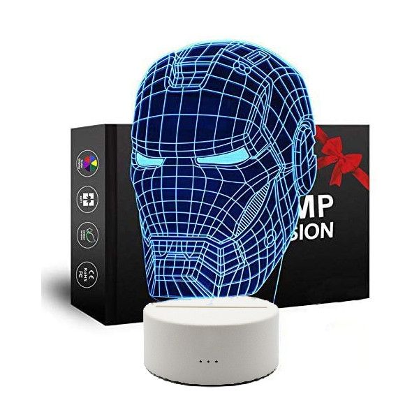 3D LED: Marvel Ironman Optical Illusion Lamps Light
