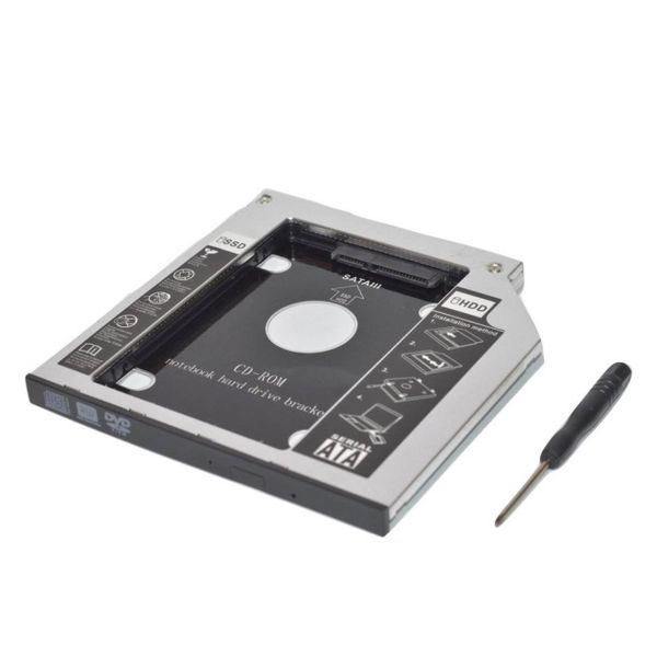 Universal Aluminum 9.5mm SATA Hard Drive Caddy Tray for Laptop Notebooks