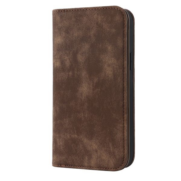 Flip Magsafe Mobile Phone Leather Case Compatible with iPhone 13 Pro Max