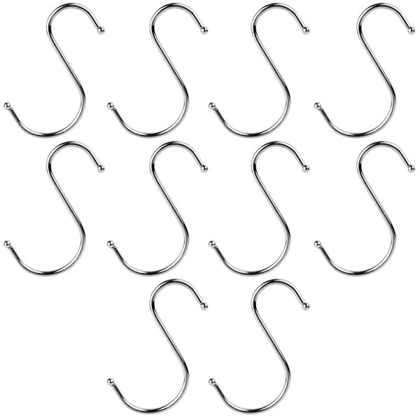 Home Storage Metal S-Shaped Hangers Set of 10(12cm)