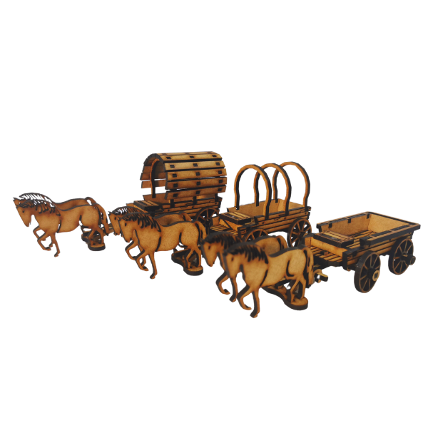 Wild West Old Wagons DIY Build It Yourself Kit - 111-Piece