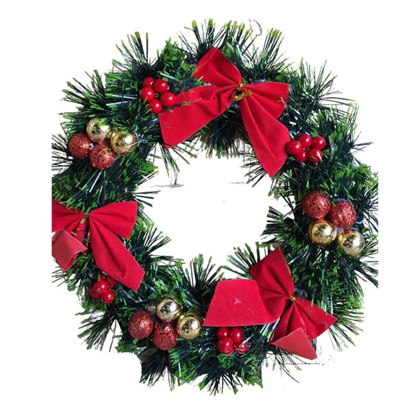 Christmas Wreaths Door Hanging Rattan Home Deco - 1-Piece - 20cm
