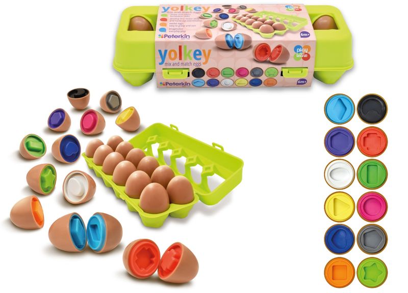 Matching Eggs 12pc - Shapes and Colours