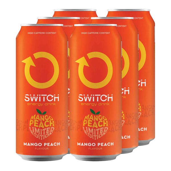 Switch Energy Drink Mango &amp; Peach ( 6 x 500ml )