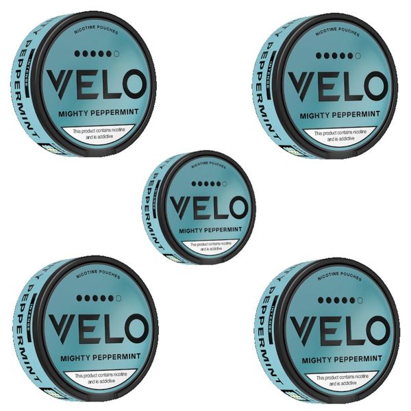 Velo Slim Nicotine Pouches - Mighty Peppermint - 5 Pack 14mg (100 Pouches)