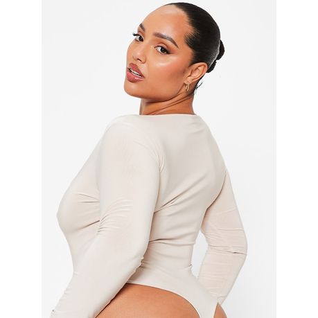 I Saw It First Double Layered Square Neck Slinky Bodysuit