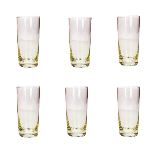 Crystal Tall Tumbler Glasses 15.7cm - Set Of 6