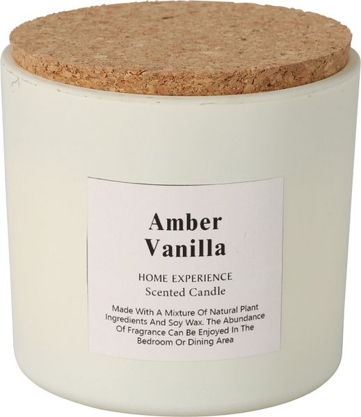Scented Candle in Ceramic Pot with Cork Lid 8x8x8cm