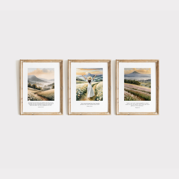 Purpose &amp; Proverbs - Wall Art - The Praise Set - Watercolour